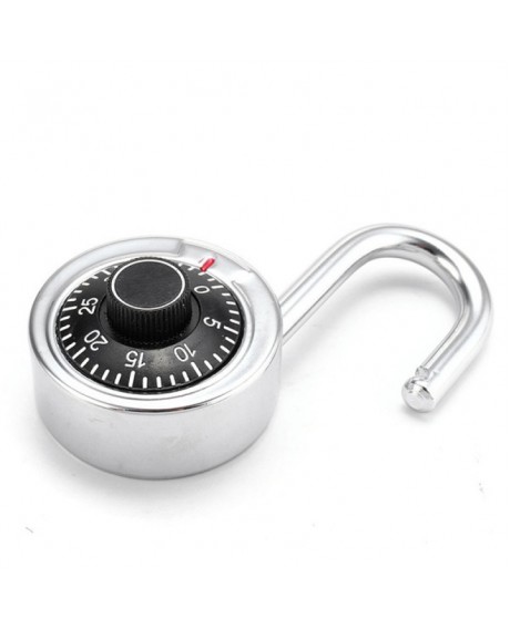 Digit Shackle Dial Combination Padlock Luggage Suitcase Code Password Lock Silver