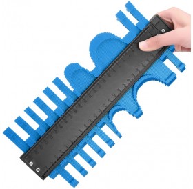 10 inch Contour Profile Gauge Multi-functional Contour Gauge Duplicator Edge Shaping Measure Ruler Contour Measuring Tools - Blue