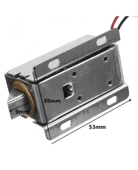 12V DC Cabinet Door Drawer Electric Lock Assembly Solenoid Lock Silver