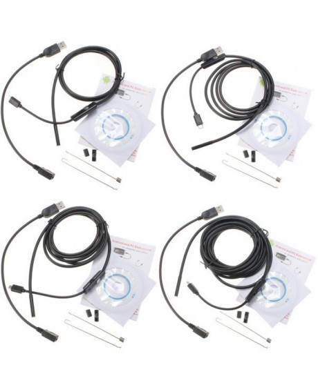 1M 6 LED 7mm Android Endoscope Waterproof Snake USB Borescope Inspection Camera