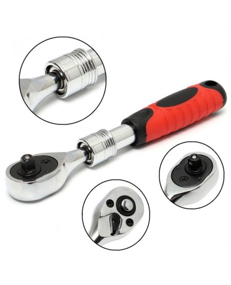 1/4 inch 72 Teeth Extending Socket Wrench Ratchet Wrench Handle Tool