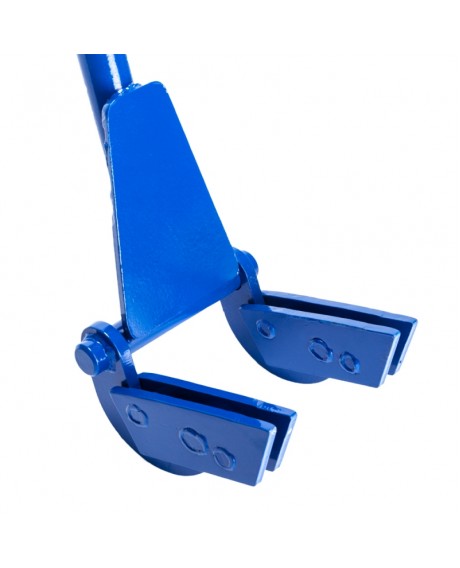 Premium Iron Pallet Buster Deck Wrecker Tool Wrecking Bar with Double Demolition Forks Blue