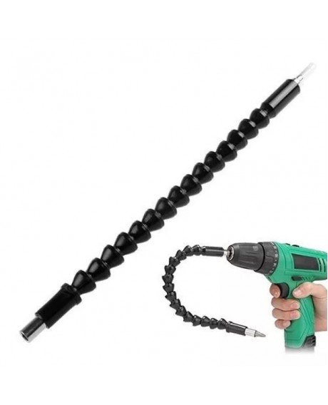 295mm Flexible Shaft Bit Extention Screwdriver Drill Bit Drive Quick Connect Adapter of Power Tools Accessories by Electric Drill for Cabinets Furniture Electrical Appliances - Black