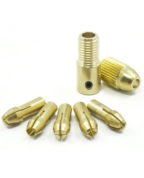 WLXY DIY001 Practical Electric Drill Center Shaft with Chucks 0.5mm-3.0mm Golden