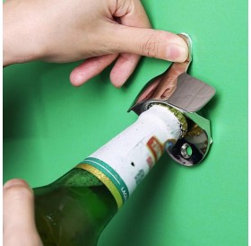 Metal Crown Polished Wall Mounted Beer Bottle Opener Silver