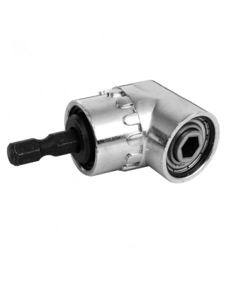 105-Degree 1/4" Sleeve Turn-off Connector Adapter Silver White & Black