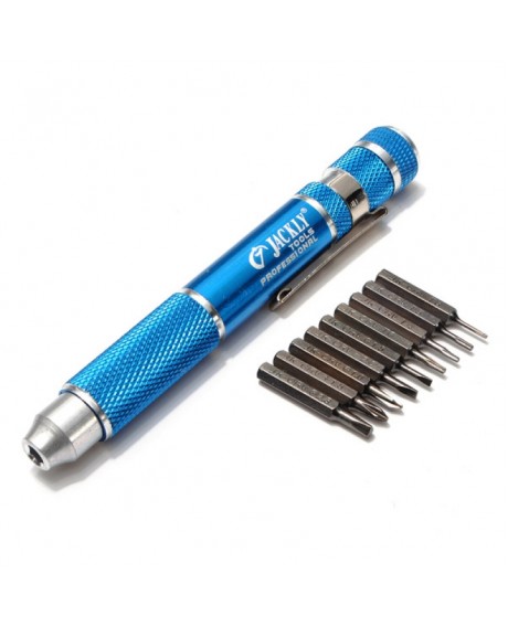 JACKLY 9-in-1 Electronics Repair Tools Precision Screwdriver Kit, Blue