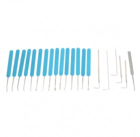 21pcs Haoshi AML020148 Spring Stainless Steel Lock Pick Tools Set Blue & Silver