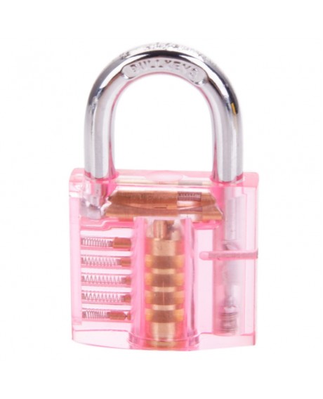 Locksmith Transparent Cutaway Practice Unlocking Padlock - Red
