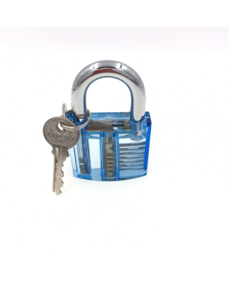 24pcs Single Hook Lock Pick Set with 1Pc Transparent Blue Lock