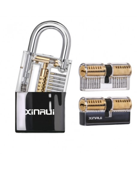 3pcs Transparent Lock Pick Set for Locksmith Practice Training