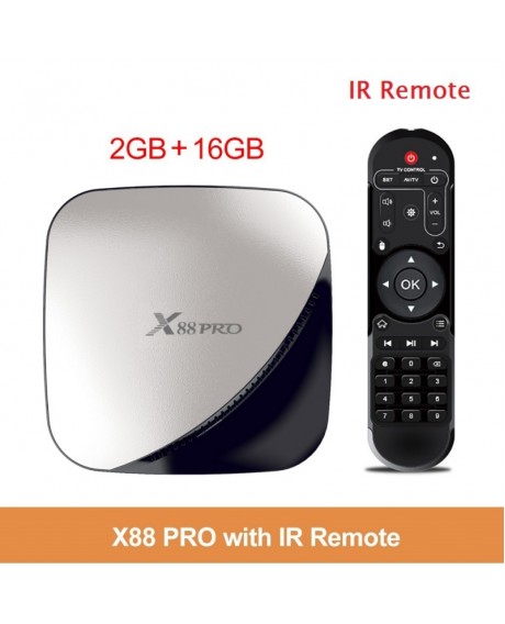 X88 PRO Android 9.0 TV BOX 4K HD Wifi 2GB + 16GB Multimedia Player - US Plug