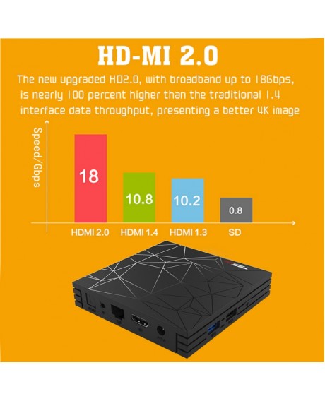 T95 Max Android 9.0 TV Box 4GB 32GB 4K 1080P Smart Media Players - US Plug With i8 Wireless Keyboard