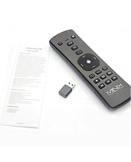 MINIX NEO X8-H Plus 2160P Quad-Core Android 4.4.2 Google TV Player with 2GB RAM + 16GB ROM + A2 Lite Air Mouse Black