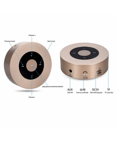 Keling A8 Wireless Bluetooth Speaker Subwoofer - Gold