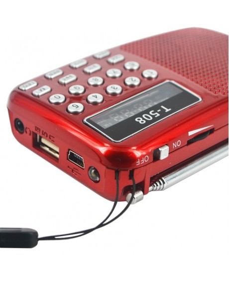LCD Digita Stereo FM Radio Speaker USB TF Card MP3 Music Player Black