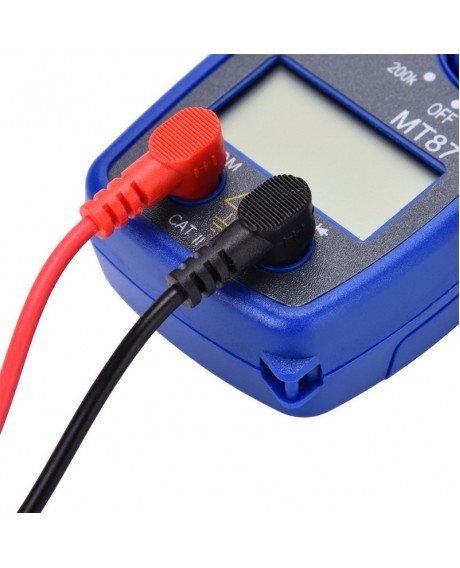 Portable MT87 LCD Digital Clamp Meters Multimeter With Measurement AC/DC Voltage Tester Current Resistance Multi Test - Blue