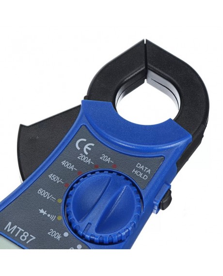 Portable MT87 LCD Digital Clamp Meters Multimeter With Measurement AC/DC Voltage Tester Current Resistance Multi Test - Blue