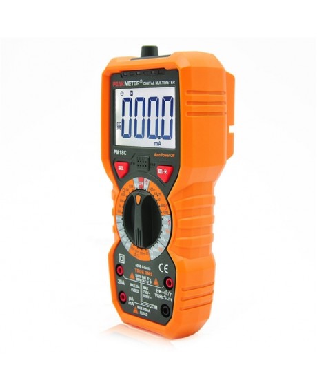 PEAKMETER Handheld Digital Multimeter AC DC Voltage Capacitance Meter