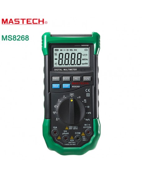MASTECH MS8268 Digital Auto/ Manual AC DC Voltage Multimeter Capacitance Test