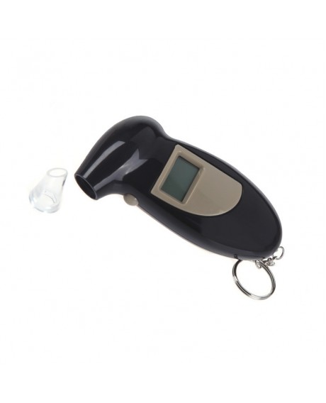 LCD Digital Display Breath Alcohol Tester with Audible Alert Keychain