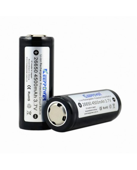 Keeppower 26650 4500mAh Protected Rechargeable Li-ion Battery