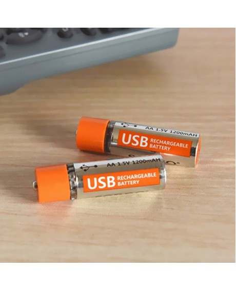 2pcs SORBO 1.5V 1200mAh USB Rechargeable 1 Hour Quick Charging AA Li-po Battery