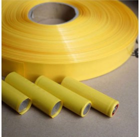 5m 29.5mm Wide PVC Heat Shrink Tubing Wrap (18650 18500 Battery) Yellow
