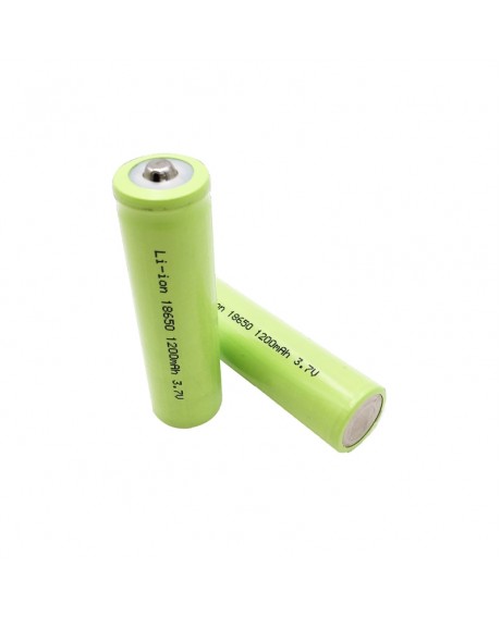 2PCS 1200mAh 18650 Rechargeable Battery 3.7v Li-ion Batteries Green