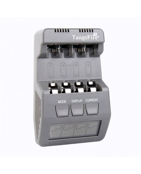 TangsFire BTS-C700 LCD Display Intelligent Ni-MH Battery Charger US Standard Plug Silver