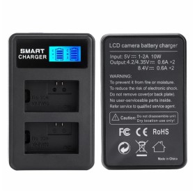 Dual Charger Smart LCD Display USB Dual Charger Charger Smart Charging Protection for Sony NP-FW50