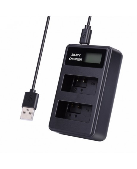 Smart Charger Smart LCD Display USB Dual Charger for PANASONIC Panasonic DMW-BMB9E (T) , Small Size and More Convenient to Carry