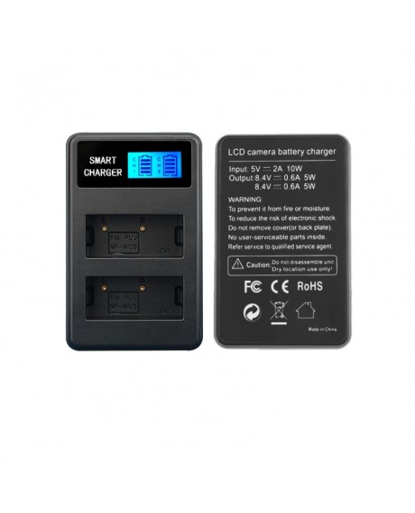 Smart Charger Smart LCD Monitor USB Dual Charger Automatic Identification Battery Smart Charging for Fuji NP-W126