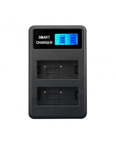 Smart Charger Smart LCD Monitor USB Dual Charger Automatic Identification Battery Smart Charging for Fuji NP-W126