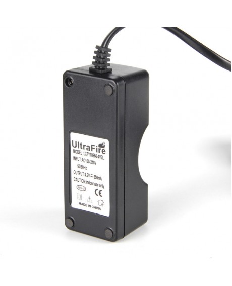 UltraFire 4.2V 650mA Single-charger for 18650 Lithium Batteries UK Standard Black