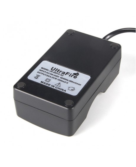 UltraFire 4.2V 1000mA Dual-charger for 18650 Lithium Batteries UK Standard Black