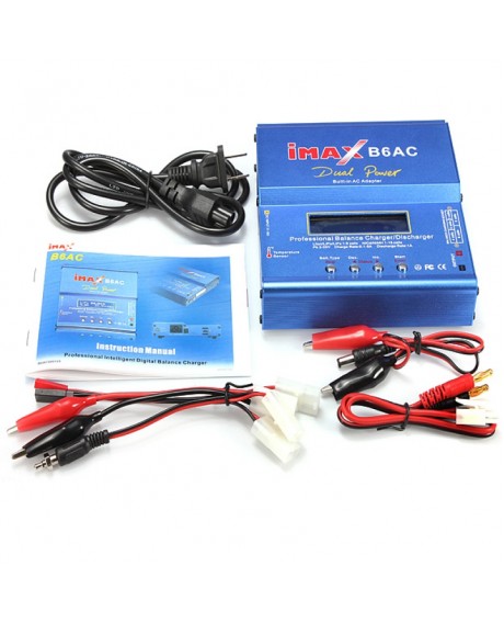 iMAX B6-AC B6AC Lipo NiMH 3S RC Battery Balance Charger with Built-in AC Power Adapter T-Plug