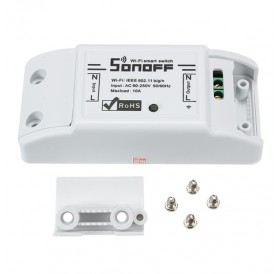 DIY Wi-Fi Wireless Remote Control Switch Module with Socket for Smart Home White