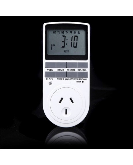 LCD Display Digital Programmable Timer Socket Switch for Household Appliances Electronic Devices US Plug