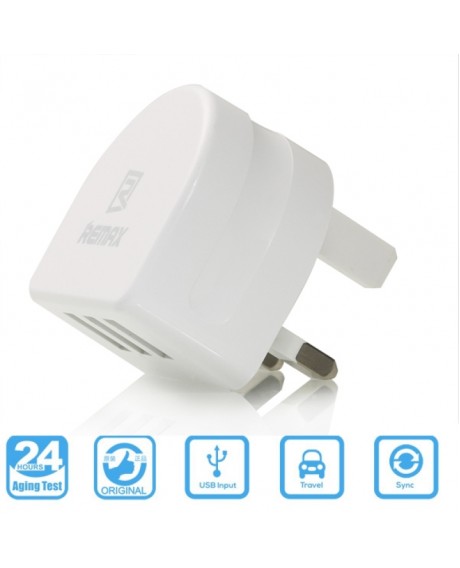 REMAX 3 USB Ports 3.1A Universal Anti-thunder High Speed Charging UK Charger Adapter White