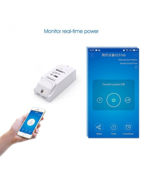 SONOFF Smart Home WIFI Wireless APP Remote Control Power/Current Monitor