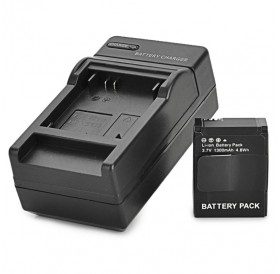 AHDBT-301 3.7V 1300mAh Replacement Decoding Battery + US Plug Charger for GoPro Hero 3/3 + Black