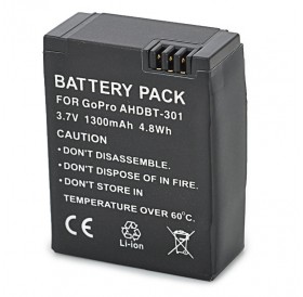 AHDBT-301 3.7V 1300mAh Replacement Decoding Battery + US Plug Charger for GoPro Hero 3/3 + Black