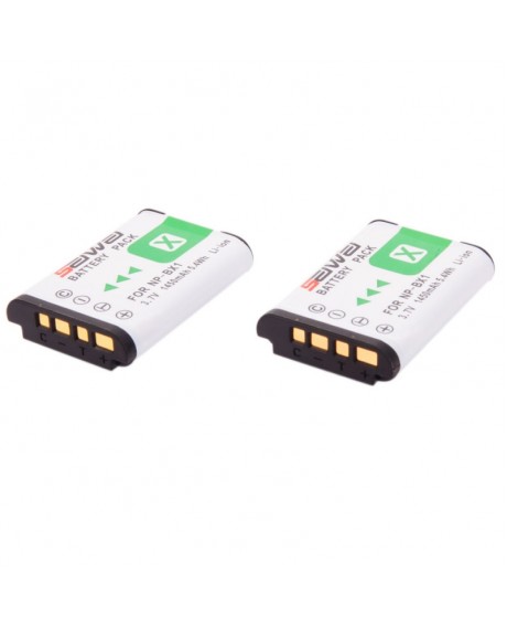 2pcs Seiwei Sony NP-BX1 3.7V 1450mAh Replacement Li-ion Battery with LCD Charger
