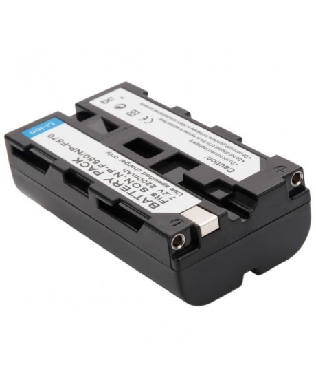 2pcs 7.2V 2100mAh Li-ion Batteries + Charger for Sony NP-F550 Black