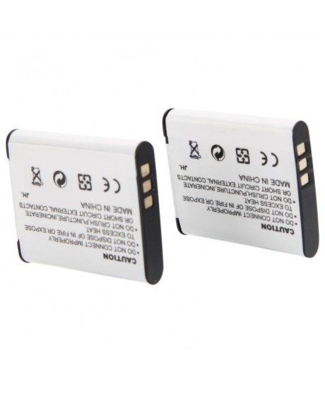 2pcs Olympus LI-50B/Pentax D-LI92 3.7V 1400mAh Li-ion Batteries + Charger Black & White