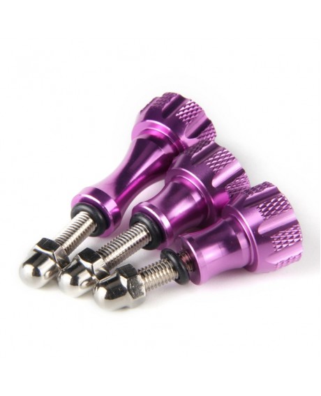 UltraFire Aluminum Stainless Thumb Knob Bolt Screw for Gopro Hero 5/4/3/2/SJ4000 Purple