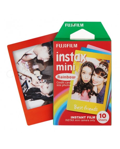 10 Sheets Fujifilm Instax Mini 8 Film Rainbow Fuji Instant Photo Papers for 8 7s 7 50s 50i 90 25
