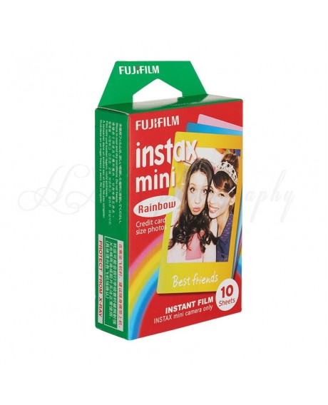 10 Sheets Fujifilm Instax Mini 8 Film Rainbow Fuji Instant Photo Papers for 8 7s 7 50s 50i 90 25