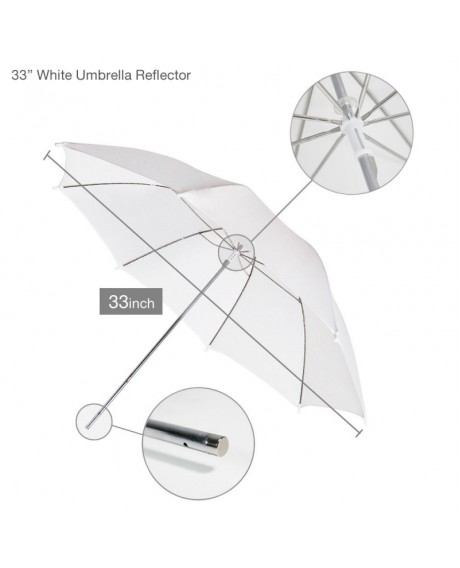 Kshioe 33" Studio Flash Soft Umbrella White